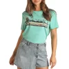 Rock & Roll Cowgirl Women's Oversized Cowboy Graphic T-Shirt