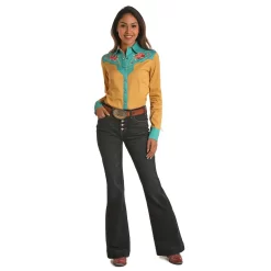 Rock & Roll Cowgirl Women's Retro Western Shirt -Western Fashion Ladies rock roll cowgirl women s retro western shirt