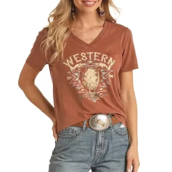 Rock & Roll Cowgirl Women's Western Graphic T-Shirt