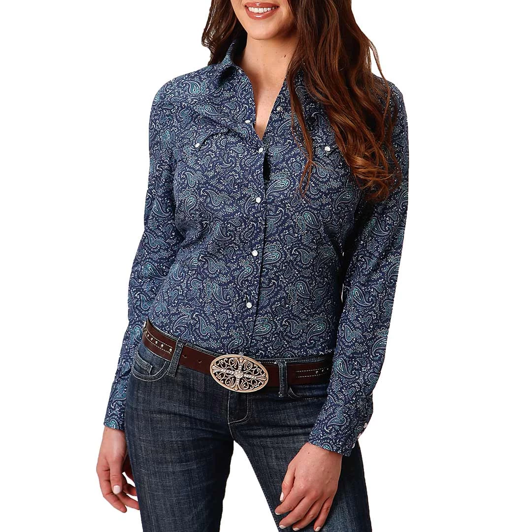 Roper Women's Paisley Print Snap Shirt 1 Roper Women's Paisley Print Snap Shirt