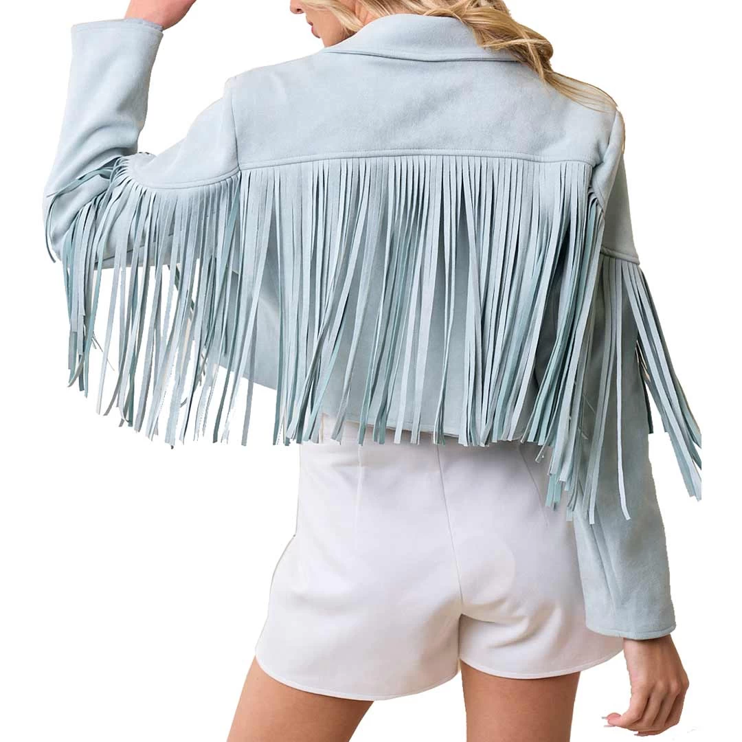 Saints & Hearts Women's Fringe Suede Cropped Jacket 5 Saints & Hearts Women's Fringe Suede Cropped Jacket - Image 5