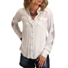 Stetson Women's Embroidered Sleeve Snap Shirt