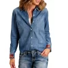 Stetson Women's Embroidered Yoke Button-Down Denim Shirt