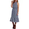 Stetson Women's Floral Print High Neck Midi Dress