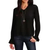 Stetson Women's Solid Poet Sleeve Blouse