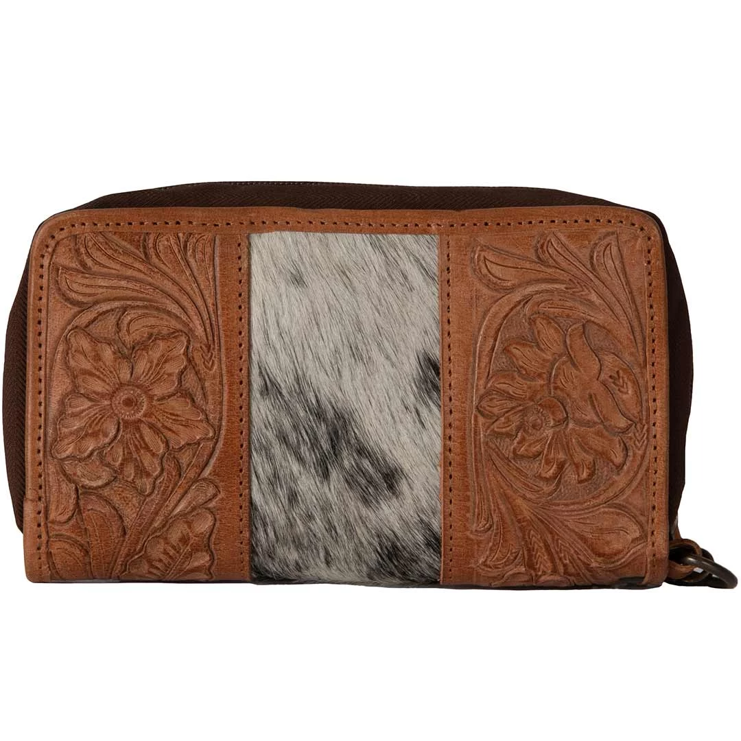 STS Ranchwear Hair-On-Hide Tooled Kacy Organizer 2 STS Ranchwear Hair-On-Hide Tooled Kacy Organizer - Image 2
