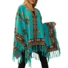 Time Of The West Women's Aztec Pattern Cape