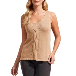Tribal Women's Cable Knit Sweater Tank Top