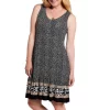 Tribal Women's Dot Print V-Neck Dress