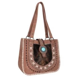 Trinity Ranch Hair-On Leather Collection Tote Bag