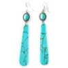 West & Co Jewelry Dangle Turquoise Tablet Earrings