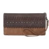 Wrangler Whipstitch And Studs Western Wallet