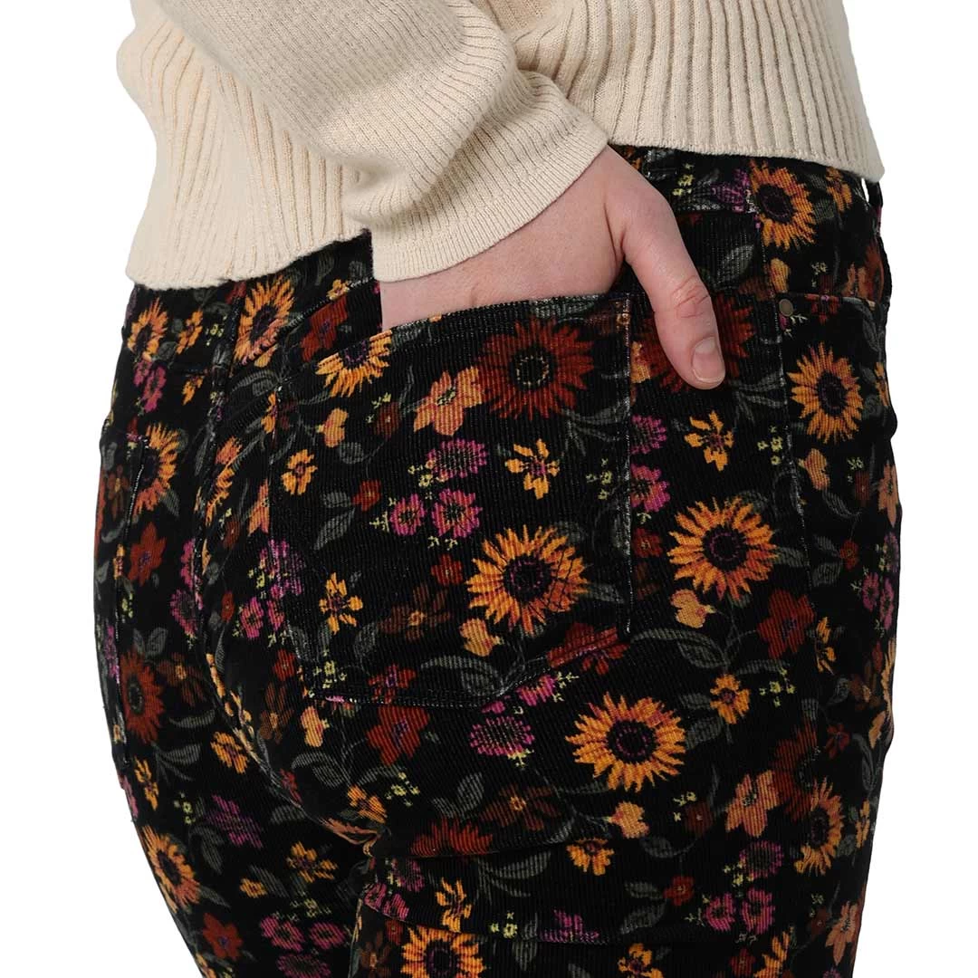 Wrangler Women's Fierce Flare Floral Print Corduroy Jeans 4 Wrangler Women's Fierce Flare Floral Print Corduroy Jeans - Image 4