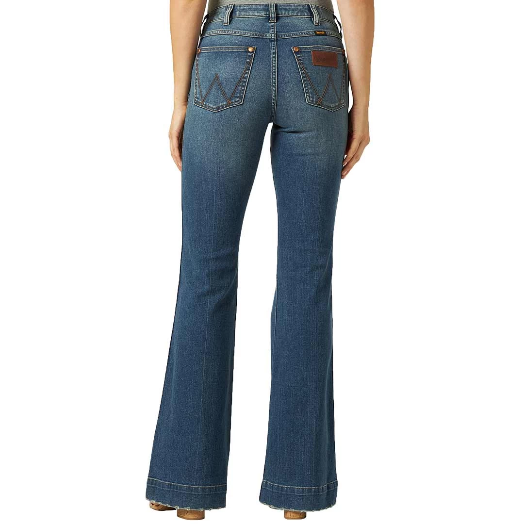 Wrangler Women's Retro High Rise Trouser Jeans 1 Wrangler Women's Retro High Rise Trouser Jeans