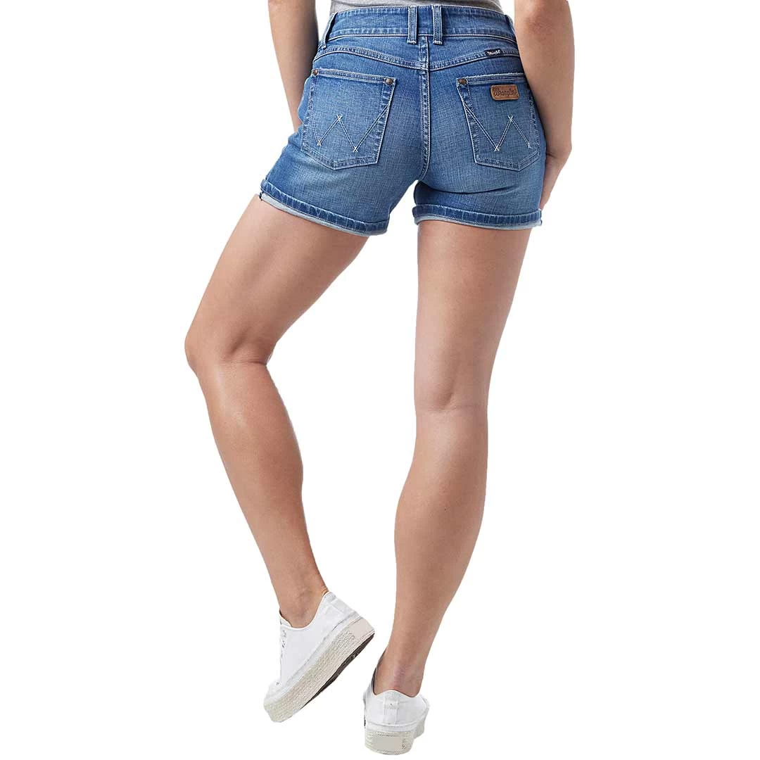 Wrangler Women's Retro Mid Rise Jean Shorts 1 Wrangler Women's Retro Mid Rise Jean Shorts