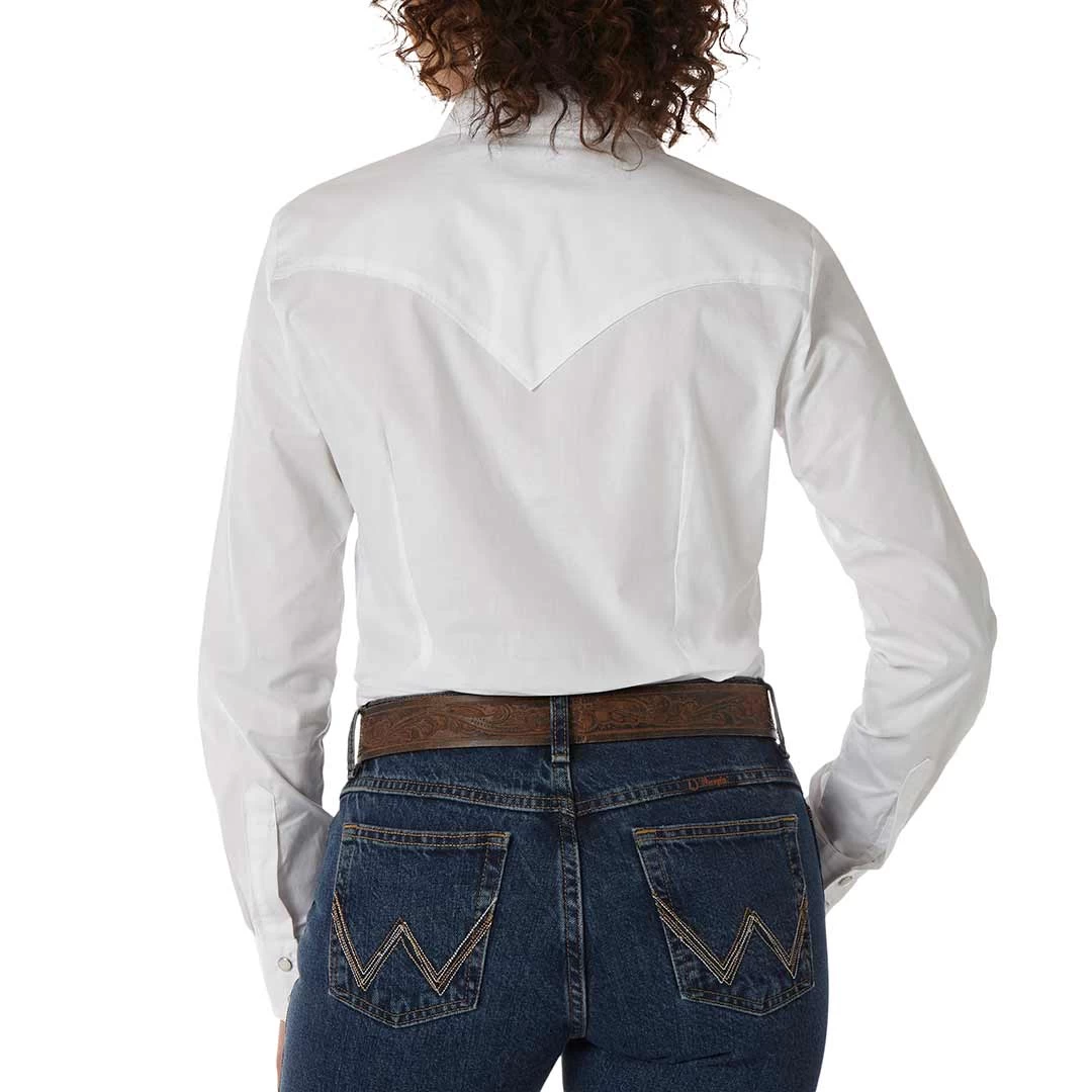 Wrangler Women's Solid Snap Shirt 2 Wrangler Women's Solid Snap Shirt - Image 2