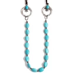 Wyo-Horse Semi Stone Necklace With Blossom