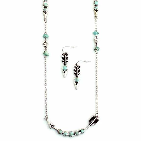 Wyo Horse Women's Bent Arrow Necklace Set 1 Wyo Horse Women's Bent Arrow Necklace Set