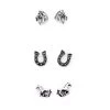 Wyo-Horse Women's Simple Set Of Three Horse Earrings