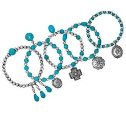 Wyo-Horse Women's Stackable Beaded Charm Bracelets