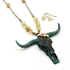Wyo-Horse Women's Steer Skull Jewelry Set